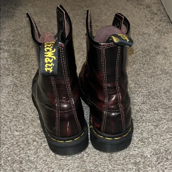 Dr. Martens Black and Red Boots - Picture 4 of 8